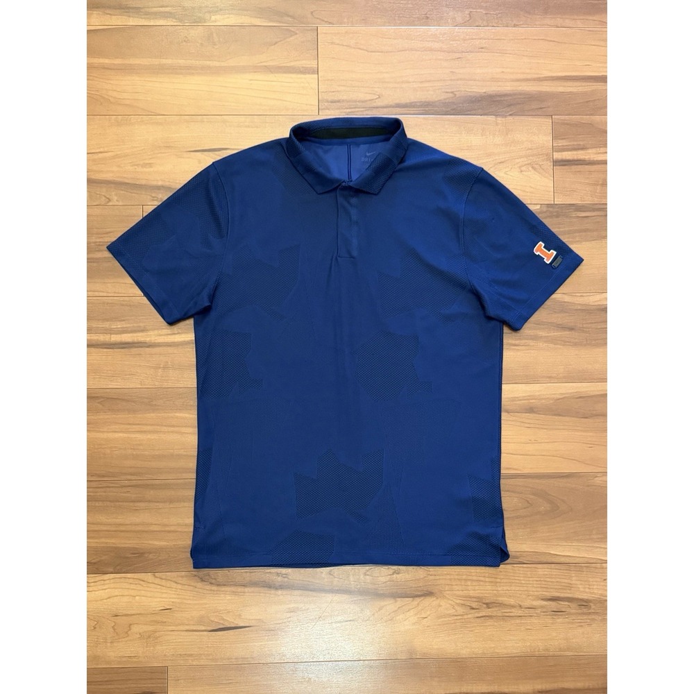 Nike Tiger Woods Polo Shirt University of Illinois Fighting Illini Men's Medium - Picture 2 of 10